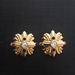 Vintage Clip on Earrings Gold Tone